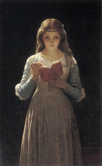 Pierre-Auguste Cot Pause for Thought oil painting image